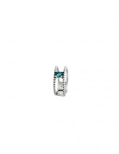 Anillo para mujer doble grano oval plata