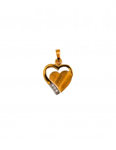 Colgante corazón oro zn