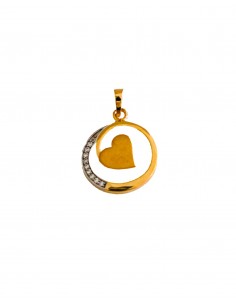 Colgante corazón oro zn