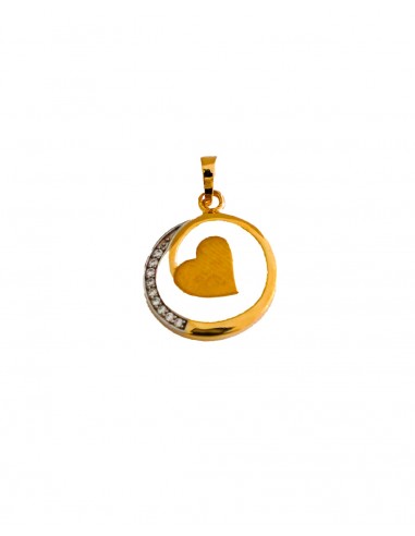 Colgante corazón oro zn