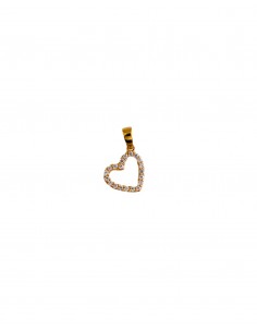 Colgante corazón oro amarillo zn 