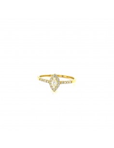 ANILLO OVAL CIRCONITAS ORO DE 18K