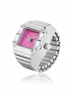 Anillo – Reloj analógico Rosa