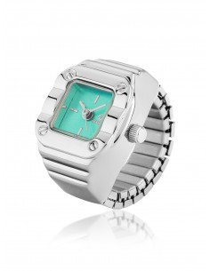 Anillo – Reloj analógico Turquesa