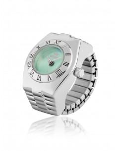 Anillo – Reloj analógico Turquesa redondo
