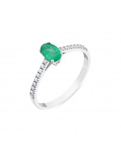 0,10ct- ANILLO DIAMANTES ORO ESMERALDA 18K