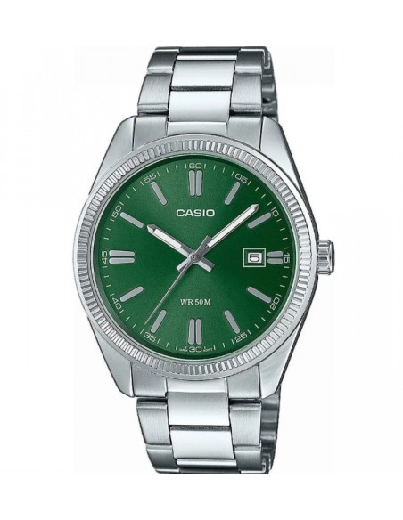 Reloj Casio Hombre Esfera Verde – Clásico en Acero Inoxidable