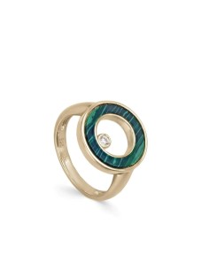 ANILLO MALACHITE ZN PLATA DE 1ª LEY