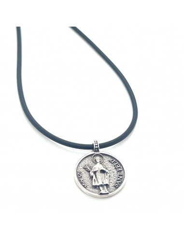 Caucho 45cm + Colgante Sant Fèlix plata de 1ª ley