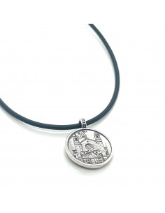 Caucho 45cm + Colgante Sant Fèlix plata de 1ª ley 2