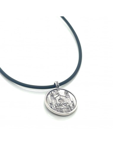 Caucho 45cm + Colgante Sant Fèlix plata de 1ª ley