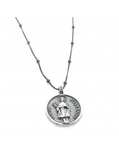 Cadena 40cm + Colgante Sant Fèlix plata de 1ª ley