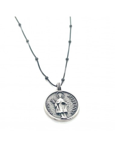 Cadena 40cm + Colgante Sant Fèlix plata de 1ª ley