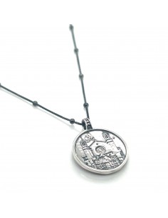 Cadena 40cm + Colgante Sant Fèlix plata de 1ª ley 2