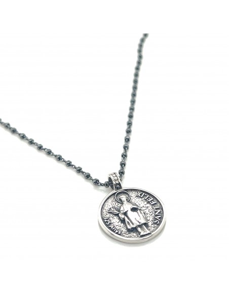 Cadena 40+5cm + Colgante Sant Fèlix plata