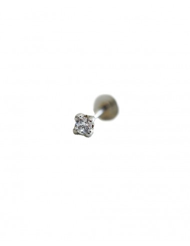 Piercing circonita oro blanco de 18k