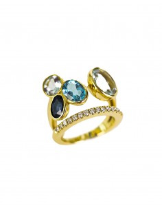 0,27ct- Anillo menorca oro de 18k