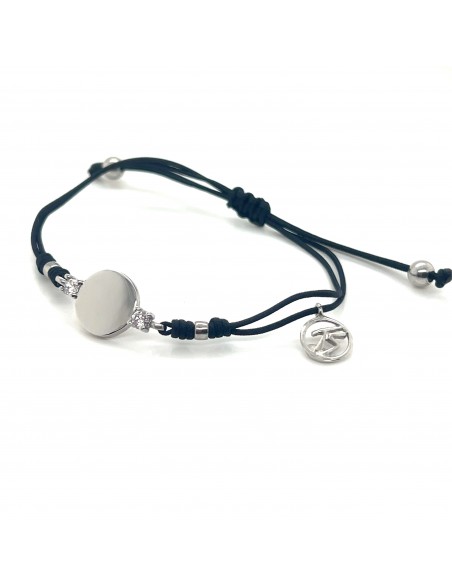 PULSERA MACRAME REDONDA ZN PLATA 1ª LEY