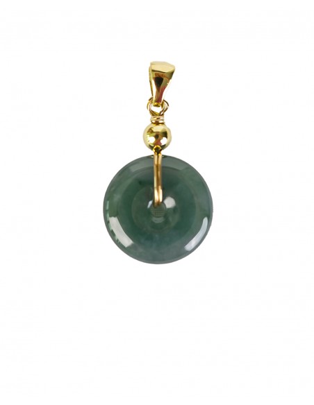 Colgante de jade liso en forma de disco Oro 