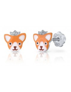Pendientes chihuahua encantada  PLATA DE 1ª LEY