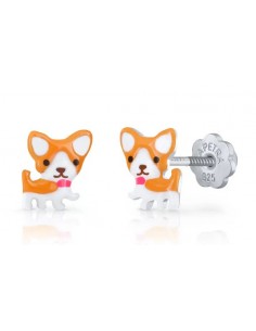 Pendientes chihuahua Pía  PLATA DE 1ª LEY