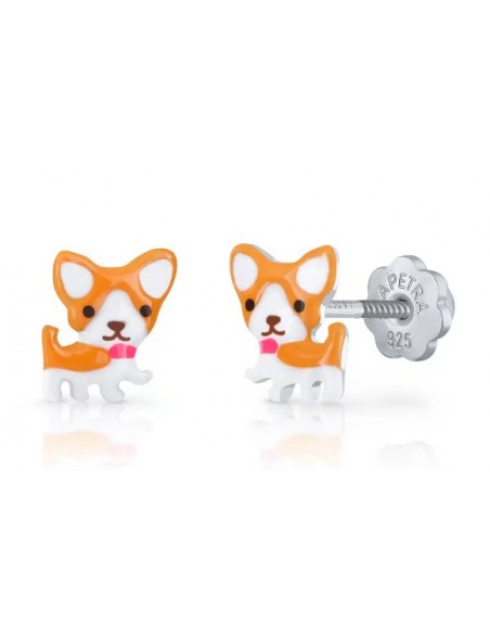 Pendientes chihuahua Pía  PLATA DE 1ª LEY