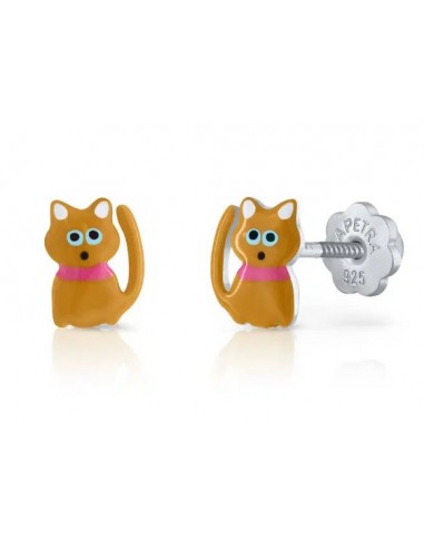 Pendientes gato rosca PLATA 1ª ley