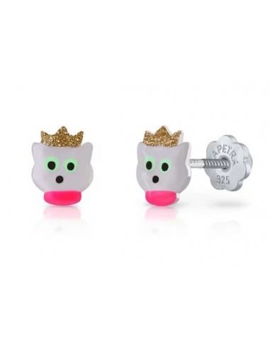Pendientes gato corna rosca PLATA 1ª ley