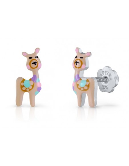 Pendientes llama rosca PLATA 1ª ley