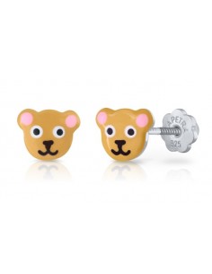 Pendientes osito rosca PLATA 1ª ley