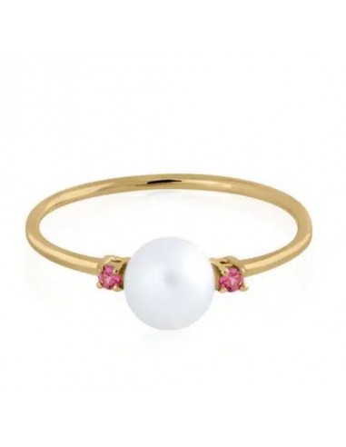 Anillo Perla con Topacios 