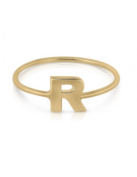 Anillo LETRA "R" ORO DE 18K