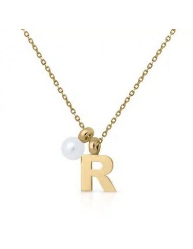 Gargantilla inicial + perla oro de 18k