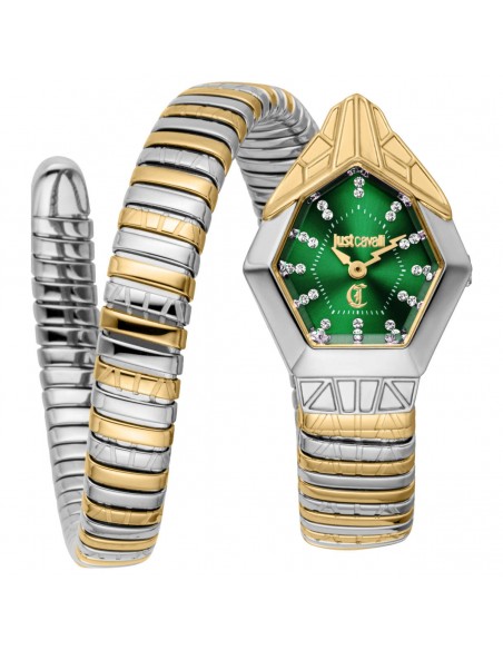 Reloj para mujer verde oscuro bicolor