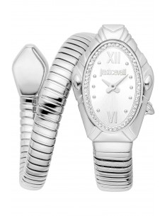 Reloj Just Cavalli serpiente plateado