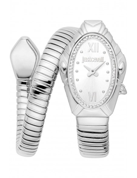 Reloj Just Cavalli serpiente plateado