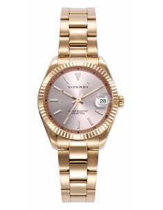 RELOJ ACERO IP DORADO BRAZALETE SRA VA