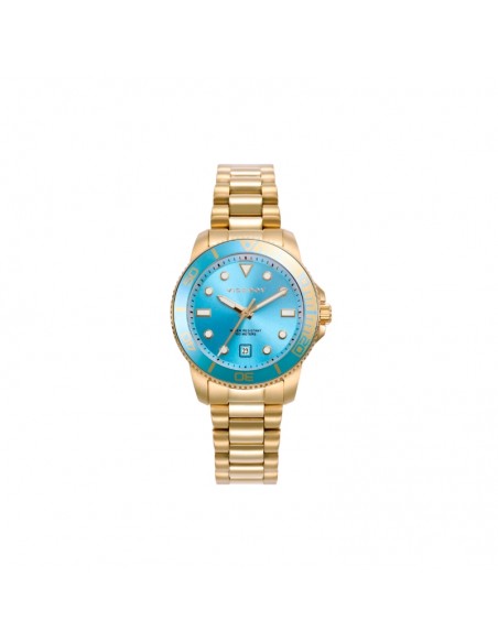 RELOJ ACERO IP DORADO BRAZALETE SRA VA