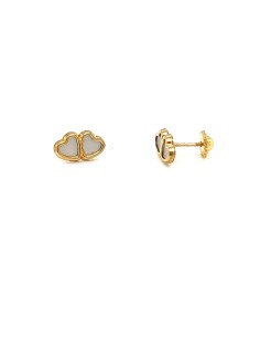 PENDIENTES LOVE NACAR ROSCA ORO DE 18K