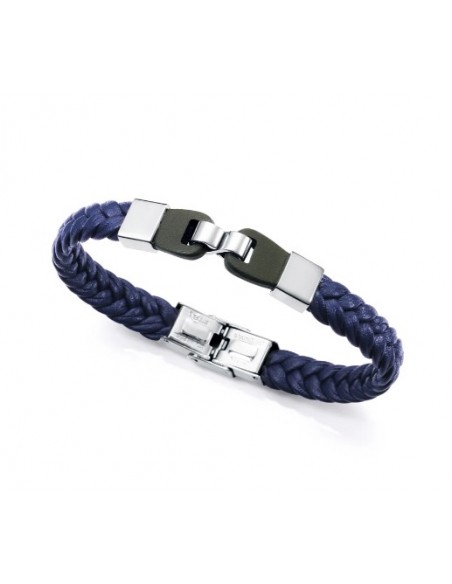 PULS ACERO Y PIEL AZUL SR FN