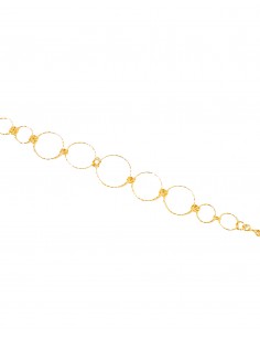 Pulsera de plata con círculos texturizados
