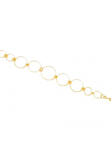 Pulsera de plata con círculos texturizados