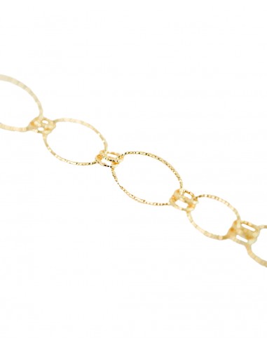 Pulsera de plata con óvalos texturizados