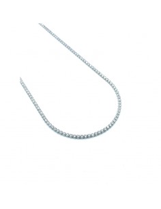 Gargantilla de plata con circonitas rivière fina