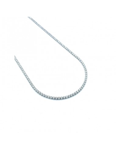 Gargantilla de plata con circonitas rivière fina