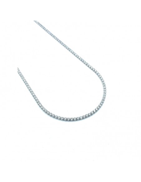 Gargantilla de plata con circonitas rivière fina