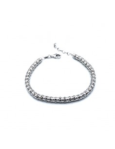 Pulsera de plata con esferas decoradas
