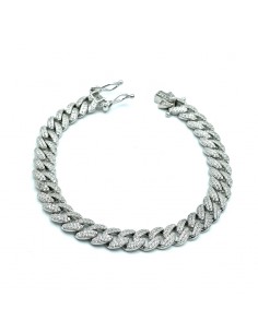 PULSERAS PLATA CIRCONITAS 8 MM 18 CM