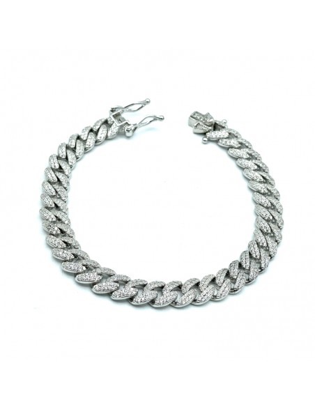 PULSERAS PLATA CIRCONITAS 8 MM 18 CM