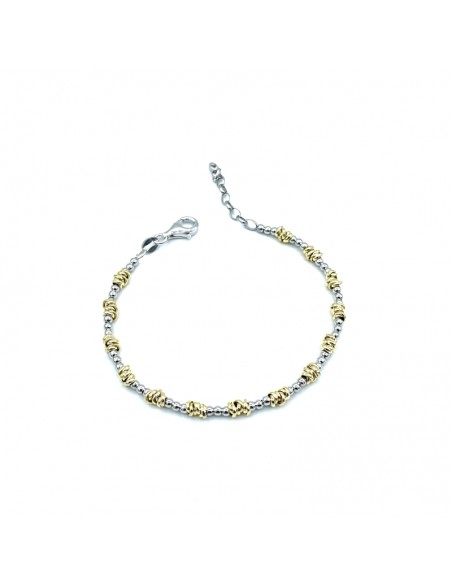 PULSERAS PLATA LISA BICOLOR